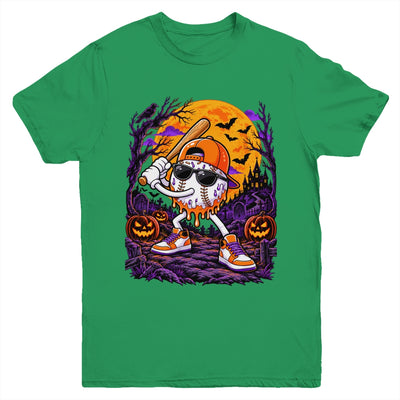 Baseball Drip For Boys Ice Cream Drip Baseball Halloween Youth Shirt | teecentury