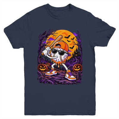 Baseball Drip For Boys Ice Cream Drip Baseball Halloween Youth Shirt | teecentury