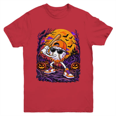Baseball Drip For Boys Ice Cream Drip Baseball Halloween Youth Shirt | teecentury