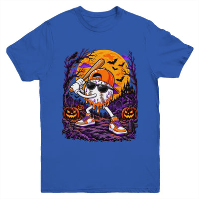 Baseball Drip For Boys Ice Cream Drip Baseball Halloween Youth Shirt | teecentury