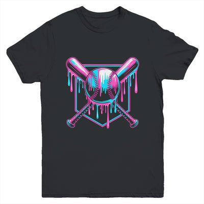 Baseball Drip For Boys Ice Cream Drip Youth Boys Baseball Youth Shirt | teecentury