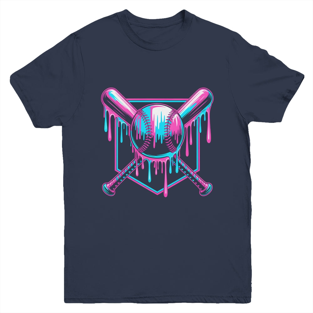 Baseball Drip For Boys Ice Cream Drip Youth Boys Baseball Youth Shirt | teecentury