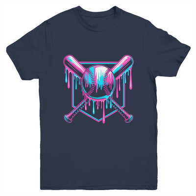 Baseball Drip For Boys Ice Cream Drip Youth Boys Baseball Youth Shirt | teecentury