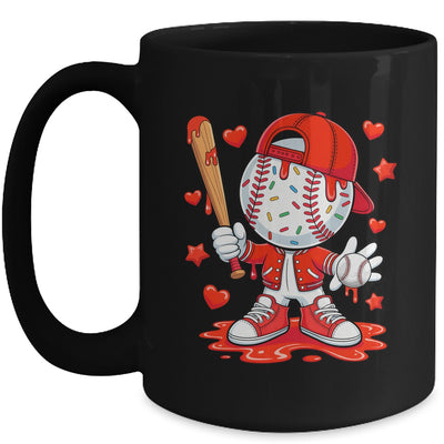 Baseball Drip Icecream Youth Boy Kids Valentine Mug | teecentury