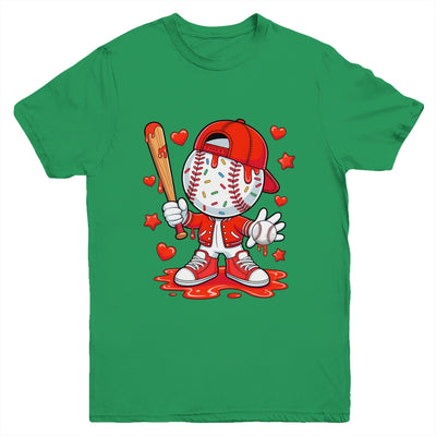 Baseball Drip Icecream Youth Boy Kids Valentine Youth Shirt | teecentury
