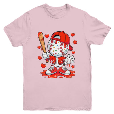 Baseball Drip Icecream Youth Boy Kids Valentine Youth Shirt | teecentury