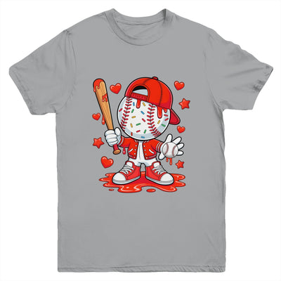 Baseball Drip Icecream Youth Boy Kids Valentine Youth Shirt | teecentury