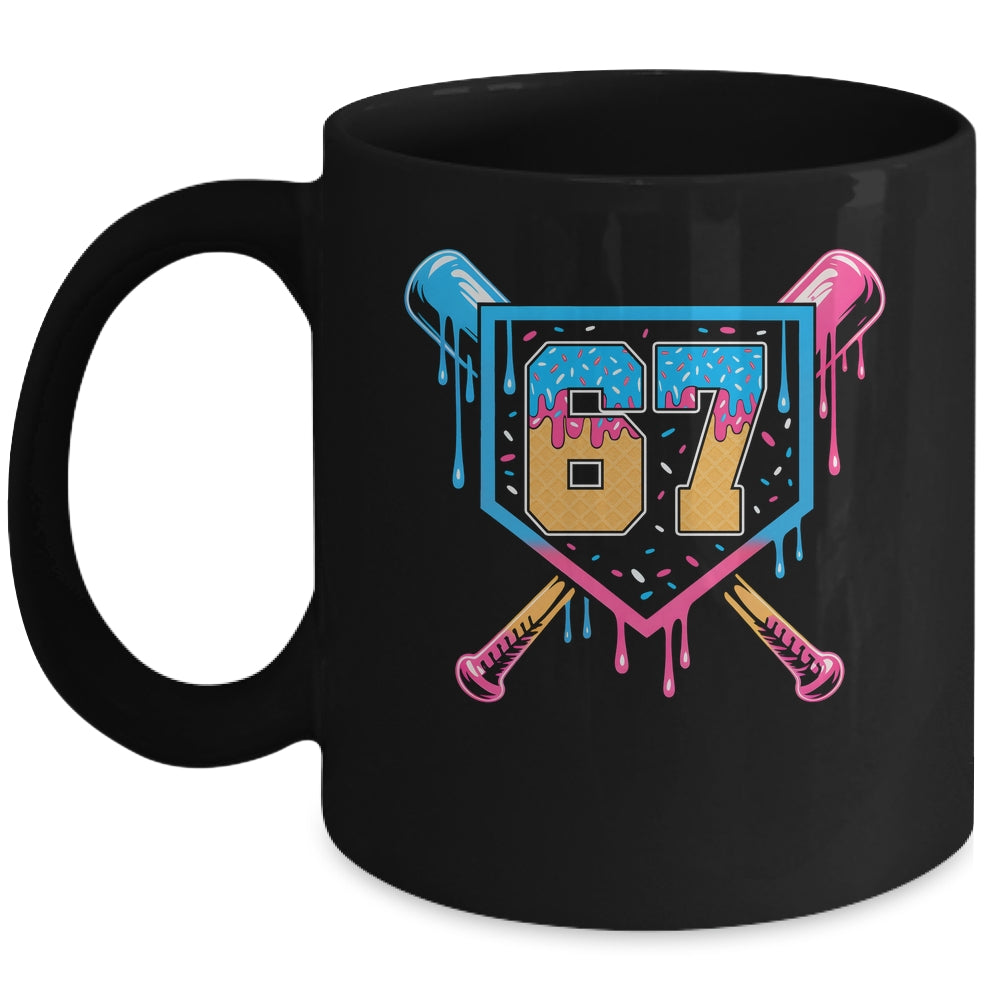 Baseball Drip Number 67 Player Or 67th Birthday Mug | teecentury