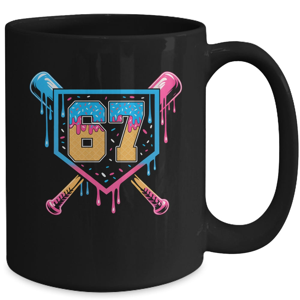 Baseball Drip Number 67 Player Or 67th Birthday Mug | teecentury