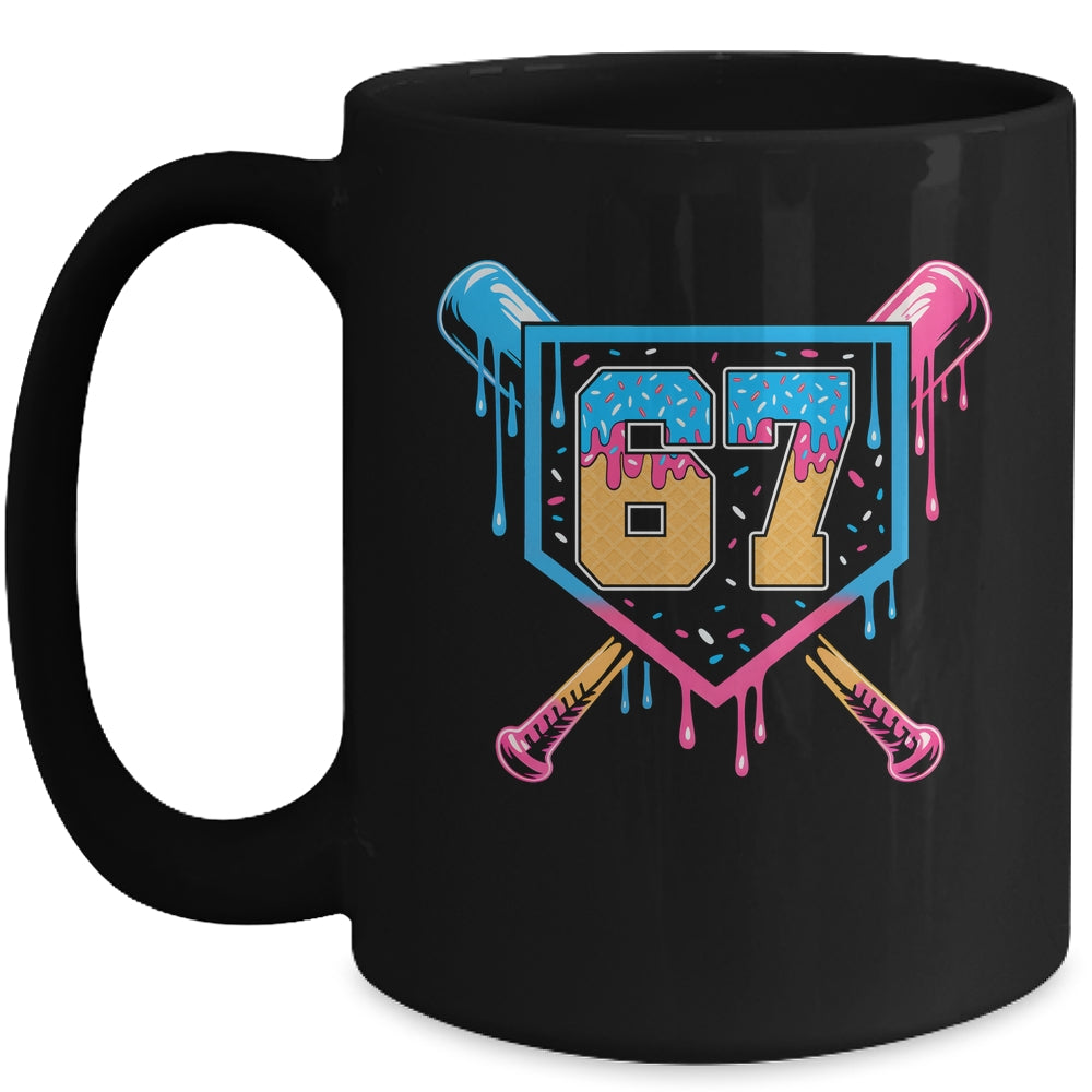 Baseball Drip Number 67 Player Or 67th Birthday Mug | teecentury