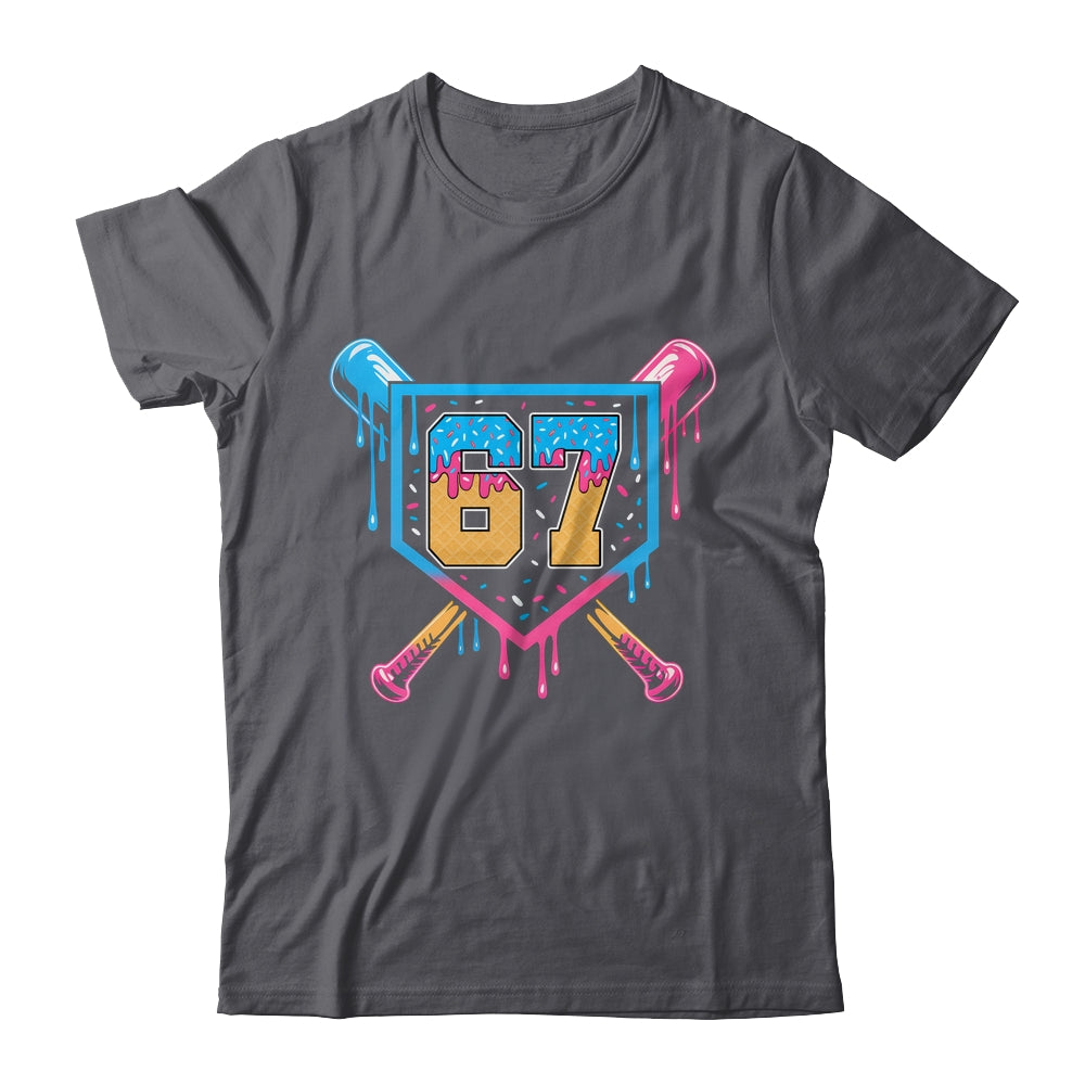 Baseball Drip Number 67 Player Or 67th Birthday Shirt & Tank Top | teecentury