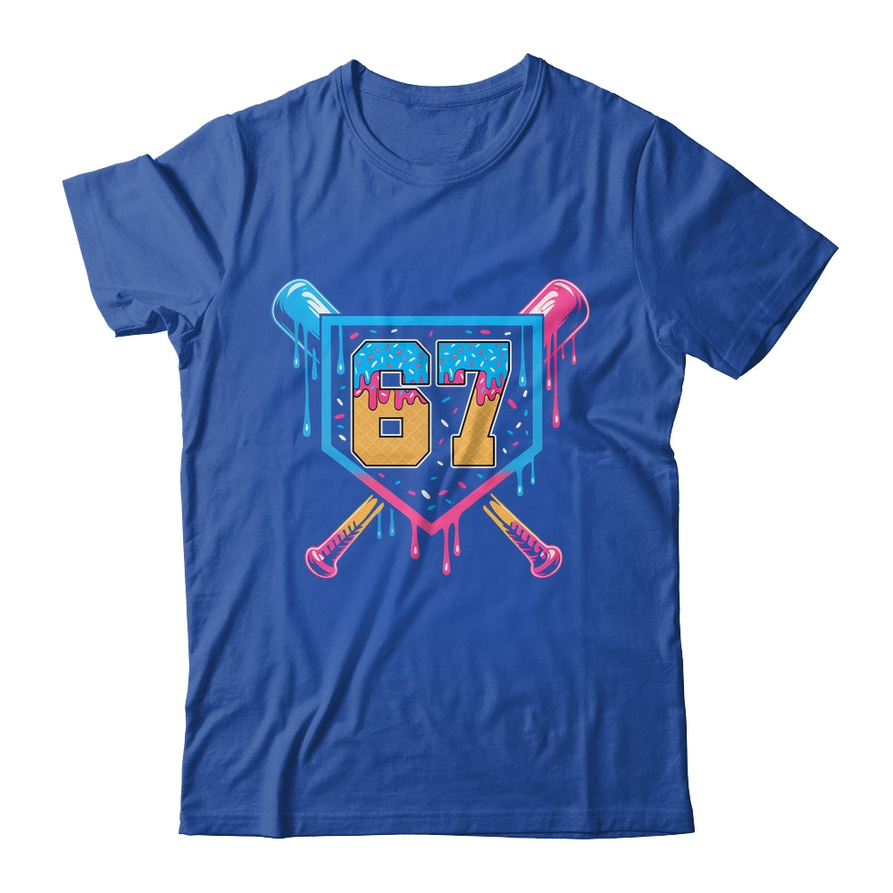 Baseball Drip Number 67 Player Or 67th Birthday Shirt & Tank Top | teecentury