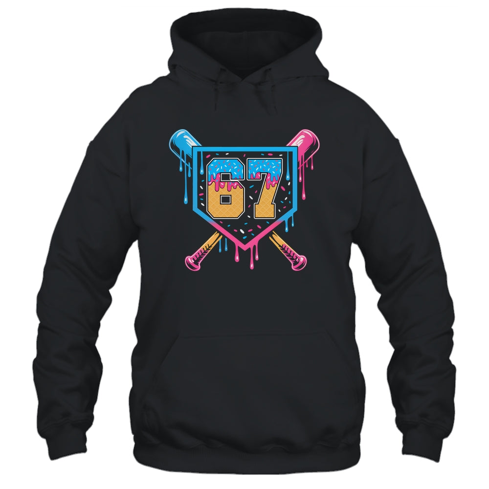 Baseball Drip Number 67 Player Or 67th Birthday Shirt & Tank Top | teecentury