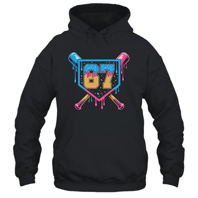 Baseball Drip Number 67 Player Or 67th Birthday Shirt & Tank Top | teecentury