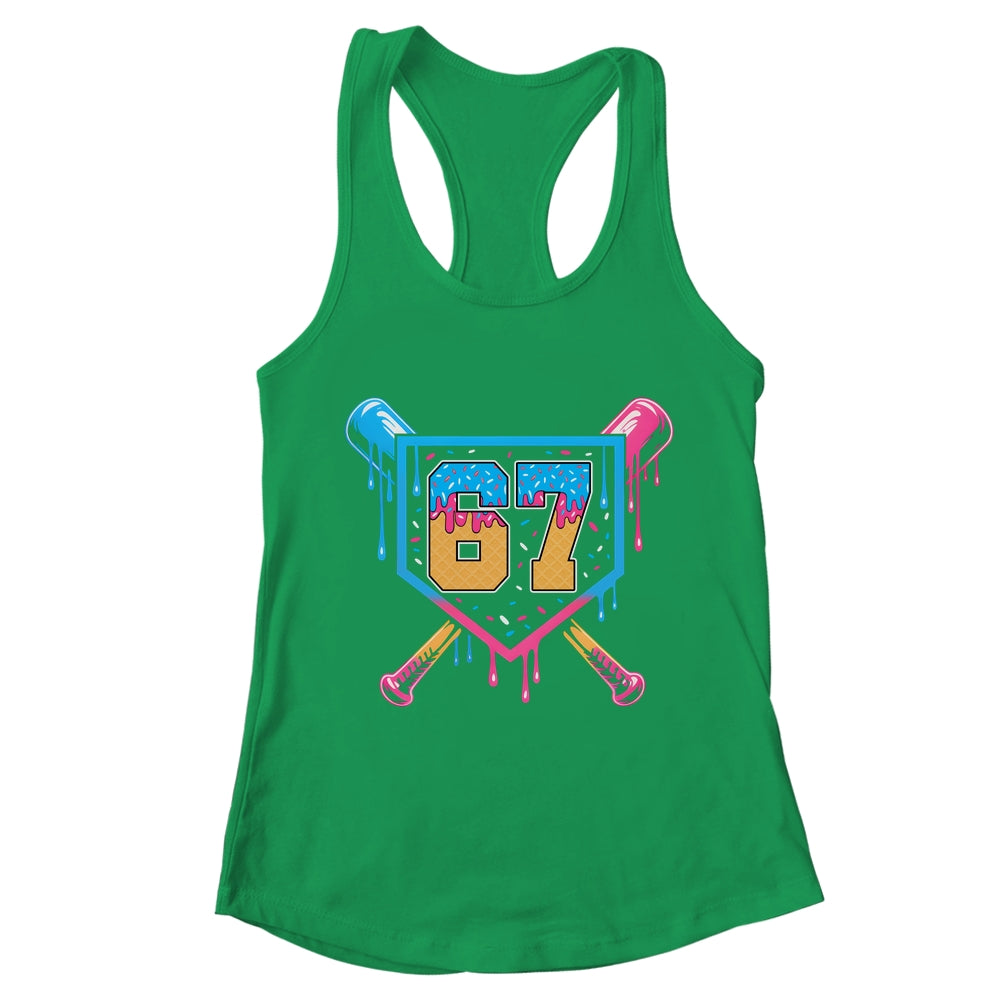 Baseball Drip Number 67 Player Or 67th Birthday Shirt & Tank Top | teecentury