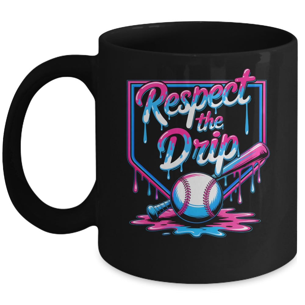 Baseball For Boys Ice Cream Drip Youth Respect The Drip Mug | teecentury