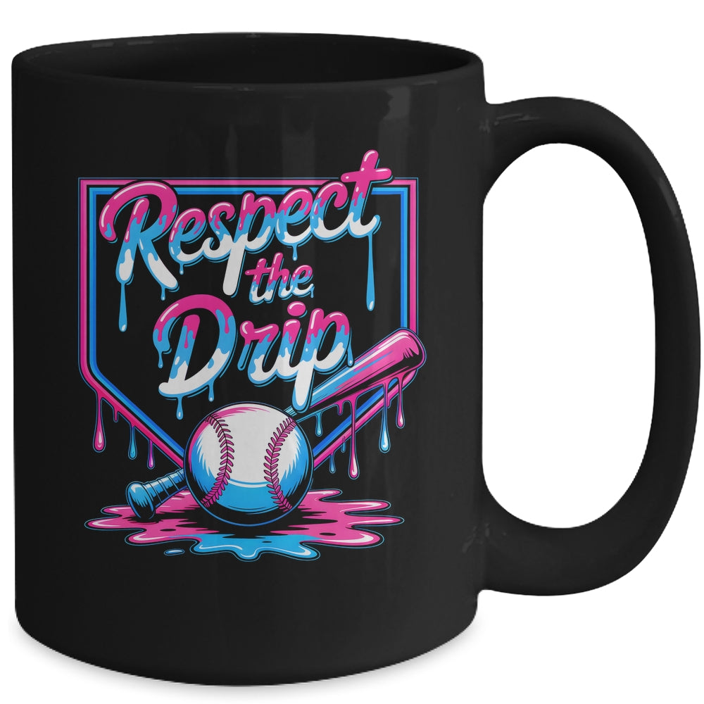 Baseball For Boys Ice Cream Drip Youth Respect The Drip Mug | teecentury