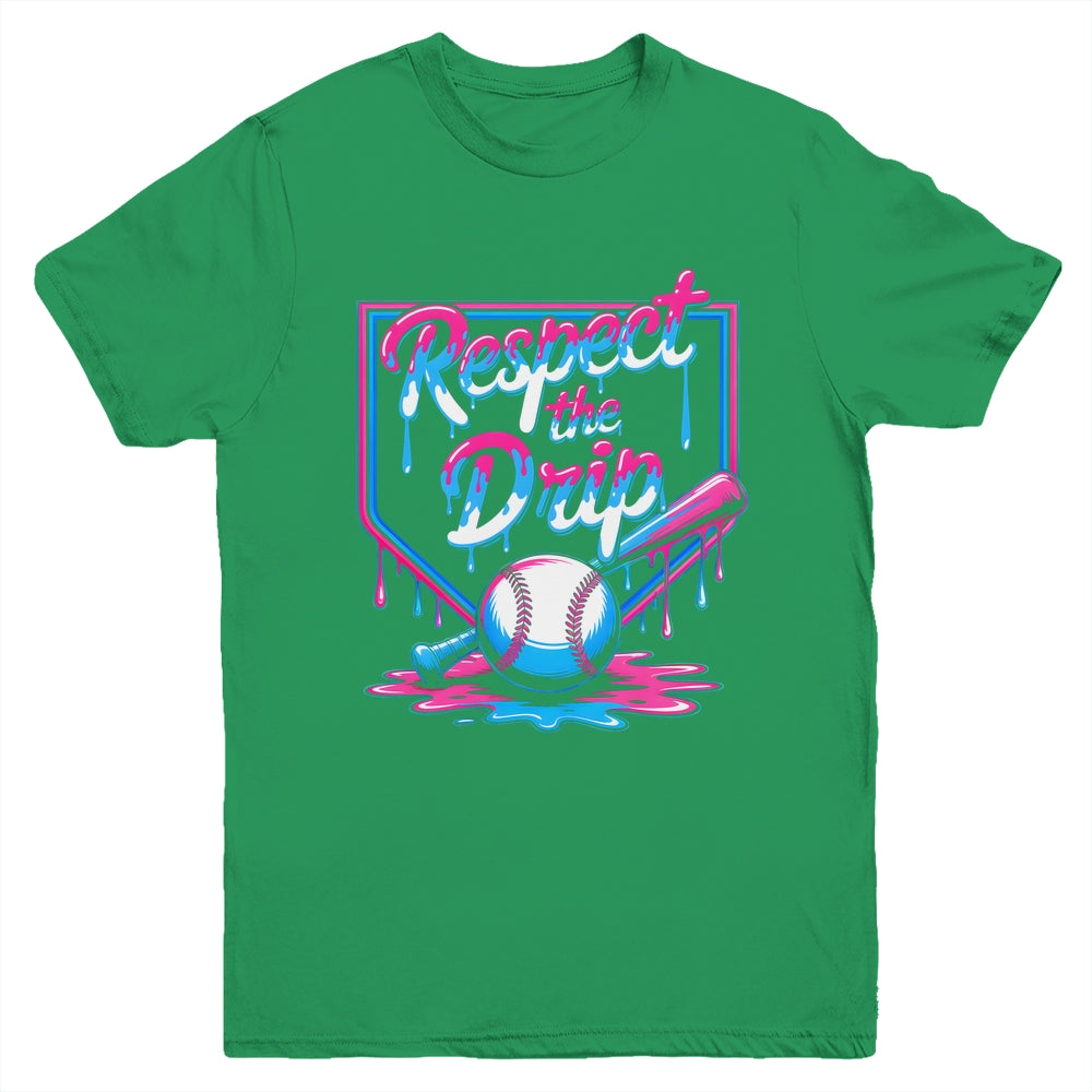 Baseball For Boys Ice Cream Drip Youth Respect The Drip Youth Shirt | teecentury