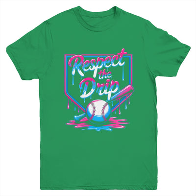 Baseball For Boys Ice Cream Drip Youth Respect The Drip Youth Shirt | teecentury