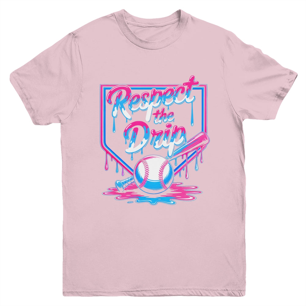 Baseball For Boys Ice Cream Drip Youth Respect The Drip Youth Shirt | teecentury