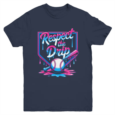 Baseball For Boys Ice Cream Drip Youth Respect The Drip Youth Shirt | teecentury