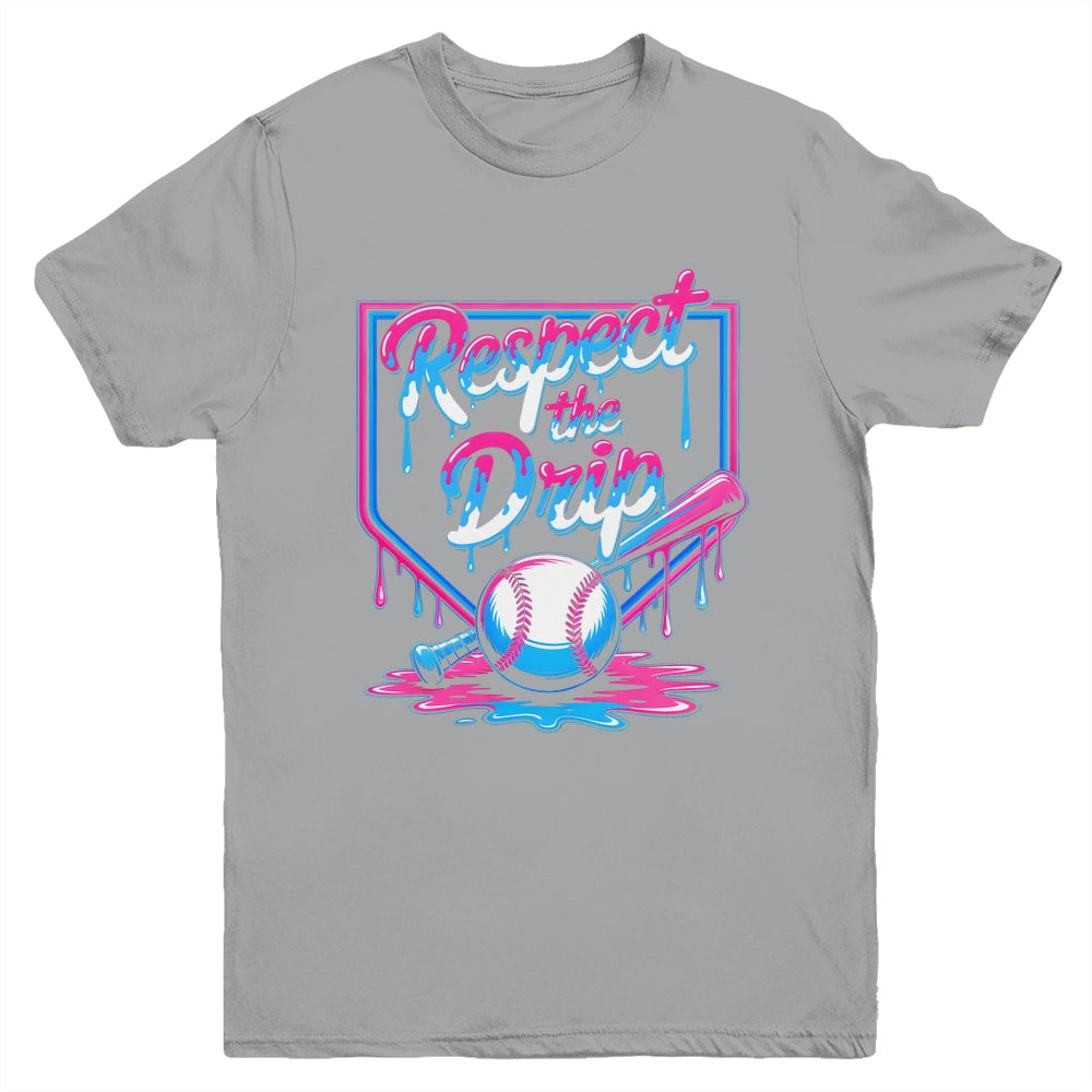 Baseball For Boys Ice Cream Drip Youth Respect The Drip Youth Shirt | teecentury