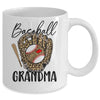 Baseball Grandma Leopard Game Day Women Lover Mothers Day Mug | teecentury