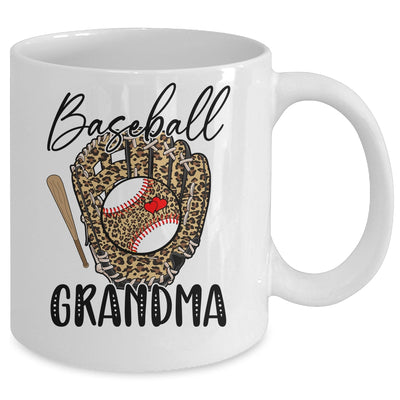 Baseball Grandma Leopard Game Day Women Lover Mothers Day Mug | teecentury