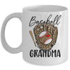 Baseball Grandma Leopard Game Day Women Lover Mothers Day Mug | teecentury