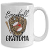 Baseball Grandma Leopard Game Day Women Lover Mothers Day Mug | teecentury