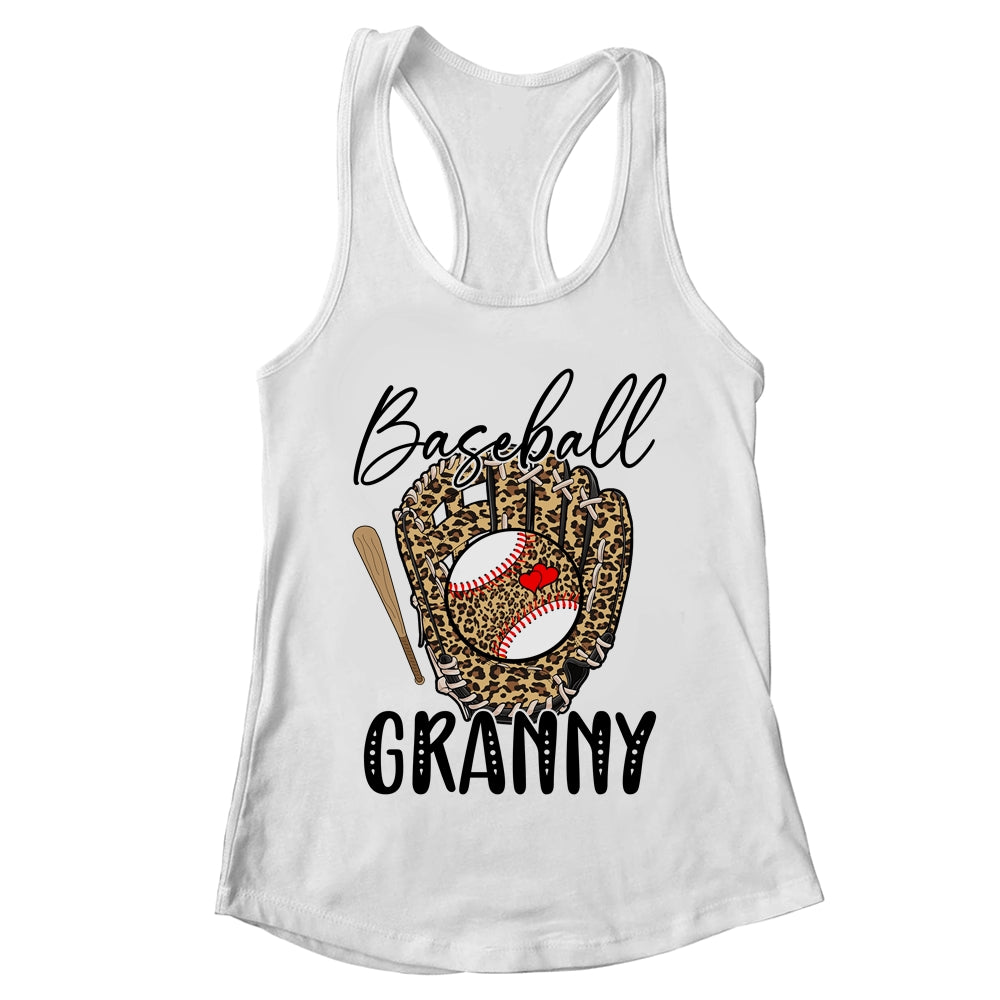 Baseball Granny Leopard Game Day Women Lover Mothers Day Shirt & Tank Top | teecentury
