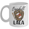 Baseball Lala Leopard Game Day Women Lover Mothers Day Mug | teecentury