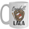 Baseball Lala Leopard Game Day Women Lover Mothers Day Mug | teecentury