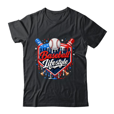 Baseball Life Style 4Th Of July Youth Drip Baseball Boy Kids Shirt & Tank Top | teecentury
