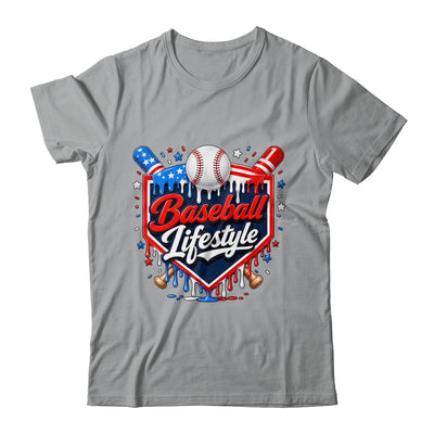 Baseball Life Style 4Th Of July Youth Drip Baseball Boy Kids Shirt & Tank Top | teecentury