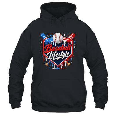 Baseball Life Style 4Th Of July Youth Drip Baseball Boy Kids Shirt & Tank Top | teecentury