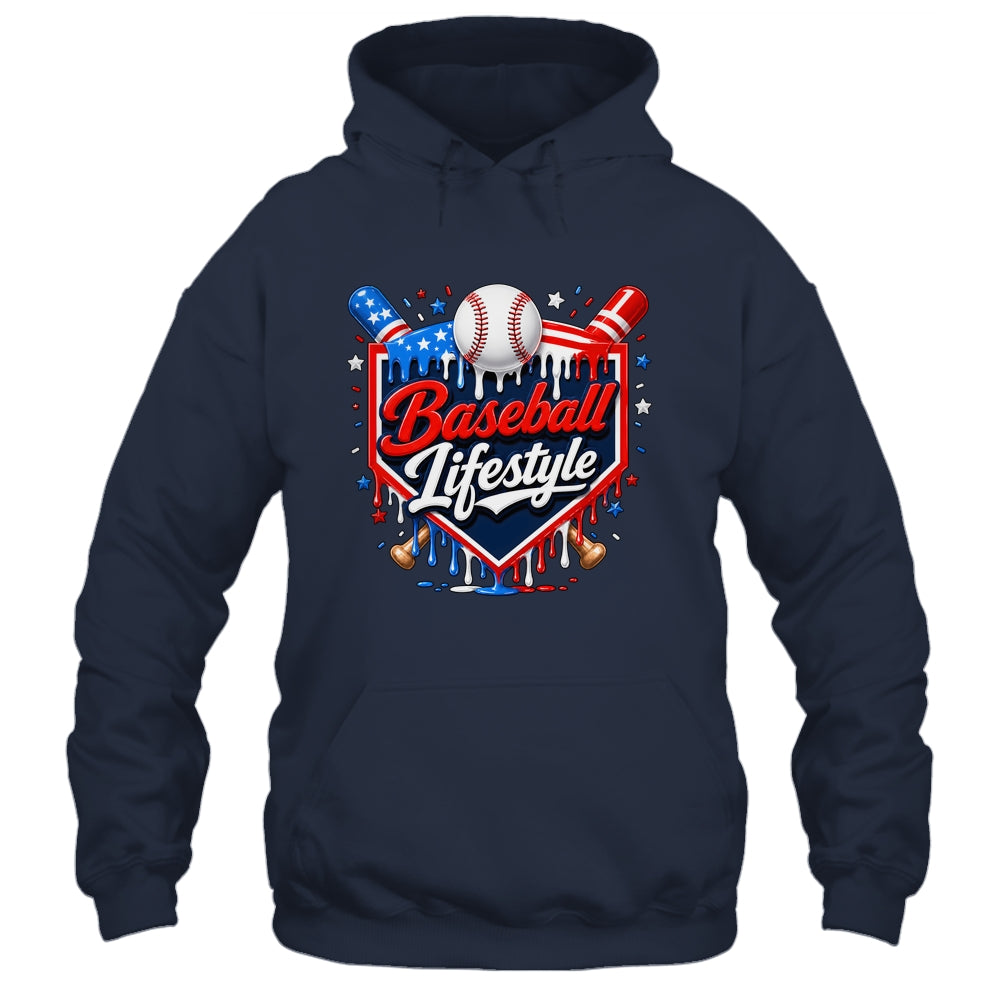 Baseball Life Style 4Th Of July Youth Drip Baseball Boy Kids Shirt & Tank Top | teecentury