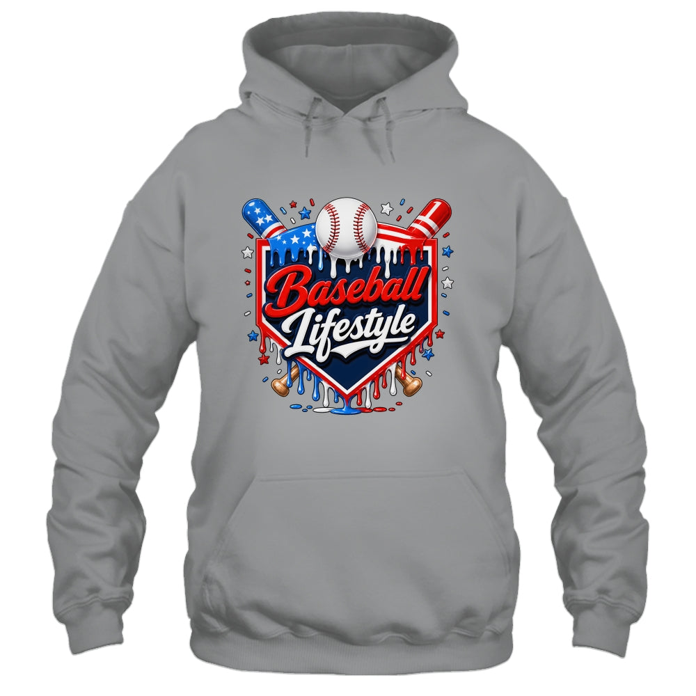 Baseball Life Style 4Th Of July Youth Drip Baseball Boy Kids Shirt & Tank Top | teecentury