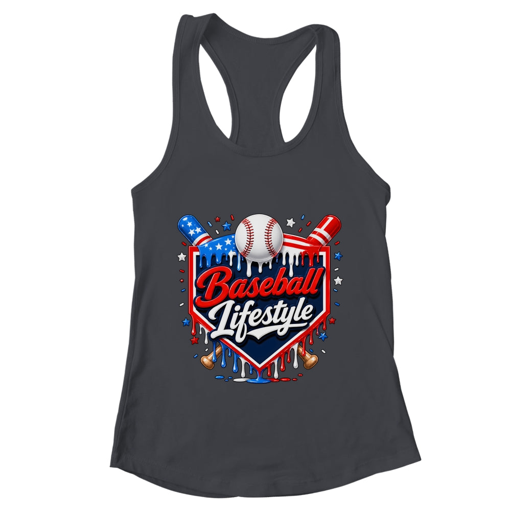 Baseball Life Style 4Th Of July Youth Drip Baseball Boy Kids Shirt & Tank Top | teecentury