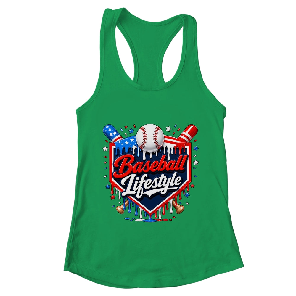 Baseball Life Style 4Th Of July Youth Drip Baseball Boy Kids Shirt & Tank Top | teecentury