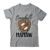 Baseball Mamaw Leopard Game Day Women Lover Mothers Day Shirt & Tank Top | teecentury