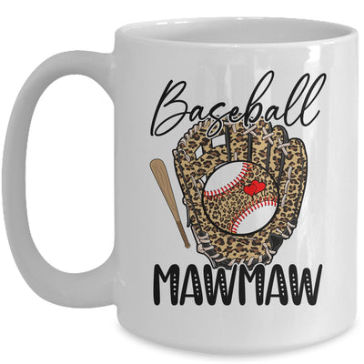 Baseball Mawmaw Leopard Game Day Women Lover Mothers Day Mug | teecentury