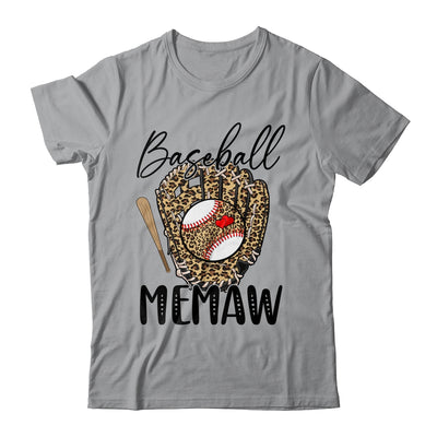 Baseball Memaw Leopard Game Day Women Lover Mothers Day Shirt & Tank Top | teecentury