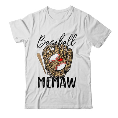 Baseball Memaw Leopard Game Day Women Lover Mothers Day Shirt & Tank Top | teecentury