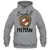 Baseball Memaw Leopard Game Day Women Lover Mothers Day Shirt & Tank Top | teecentury