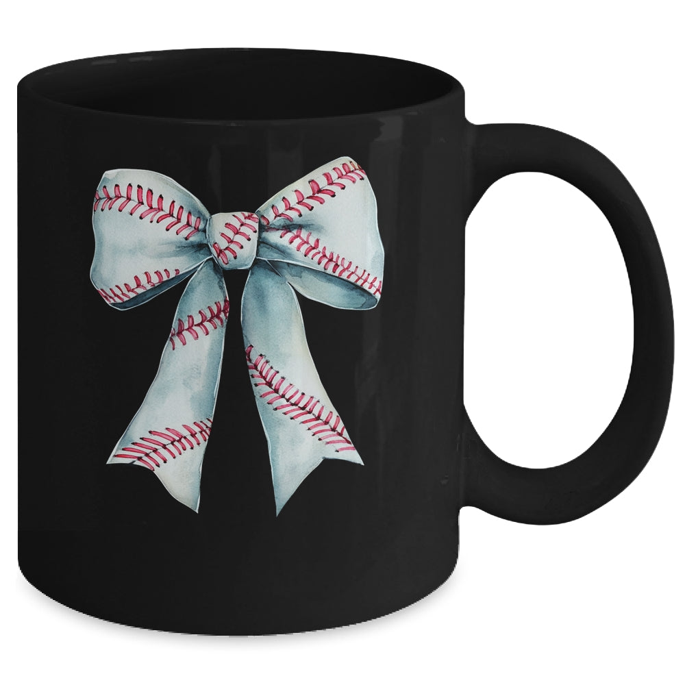 Baseball Mom Coquette Bow Mothers Day Baseball Mama Mug | teecentury