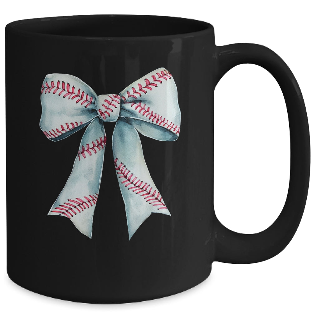 Baseball Mom Coquette Bow Mothers Day Baseball Mama Mug | teecentury