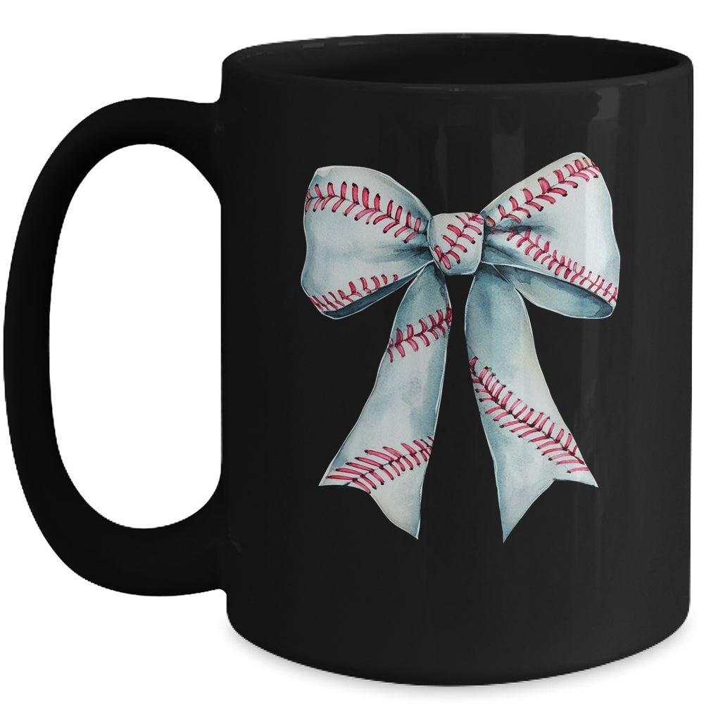 Baseball Mom Coquette Bow Mothers Day Baseball Mama Mug | teecentury
