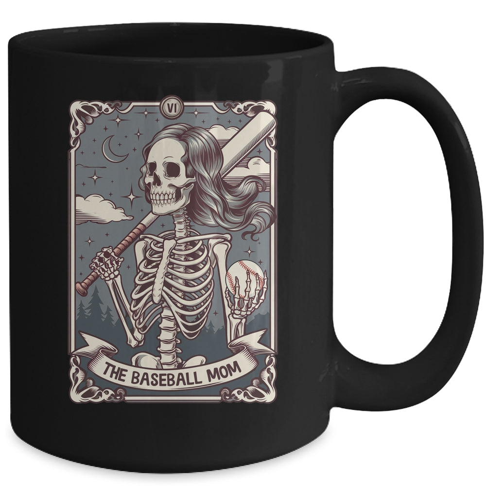 Baseball Mom Tarot Card Skeleton Baseball Mama Mothers Day Mug | teecentury