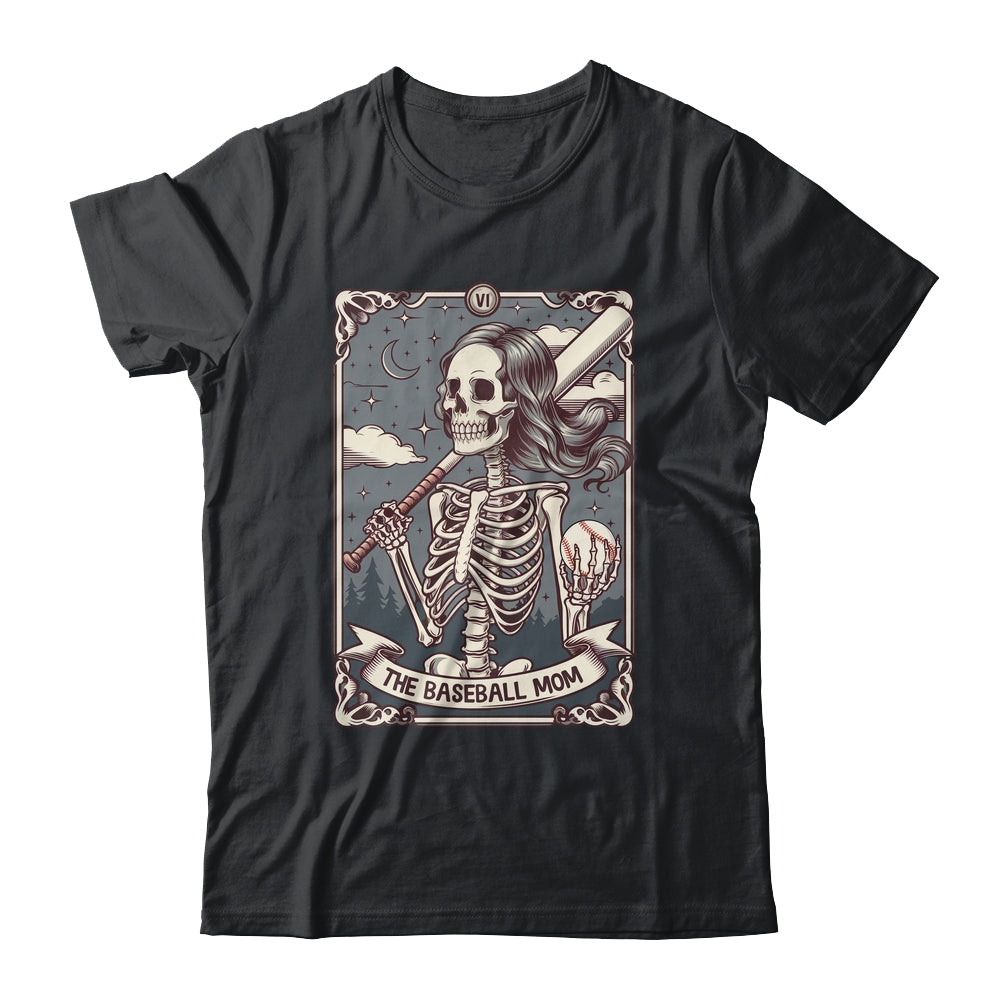 Baseball Mom Tarot Card Skeleton Baseball Mama Mothers Day Shirt & Tank Top | teecentury